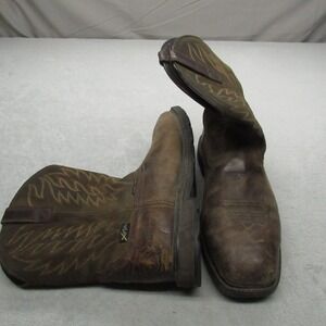 Ariat Mens 13EE Work Boots Brown Groundbreaker Wide MetGuard Square Steel Toe